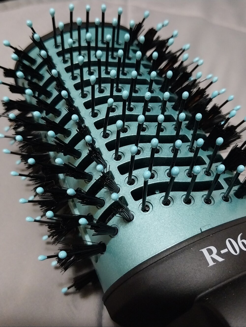 R-06 Non-Rotating Blow Dry Curling Brush-Blue